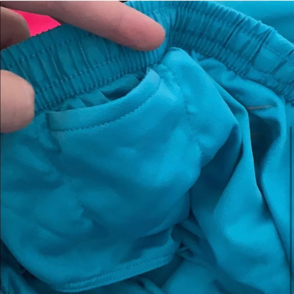 Nike Short Teal Tempo Run Shorts Elastic Self Tie